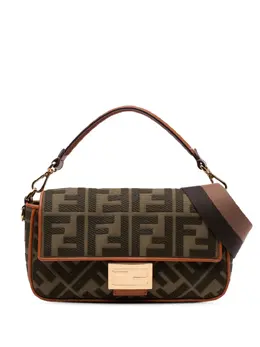 Fendi 2010-2024 Zucca Embroidered Canvas Baguette satchel 29817450