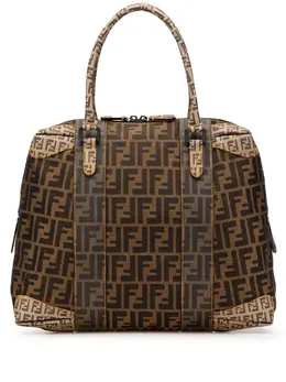 Fendi 2000-2024 Large Zucca Canvas Mixed Media tote bag 29821171
