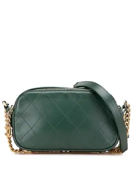 Chanel 2018-2019 Stitched Calfskin and Grosgrain Button Up Double Zip Camera Bag crossbody bag 29842735
