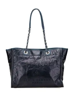 Chanel 2016-2017 Small Glazed Calfskin and Caviar Deauville tote bag 29842926
