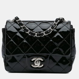 Chanel Black Mini Square Classic Patent Single Flap Bag 1129188