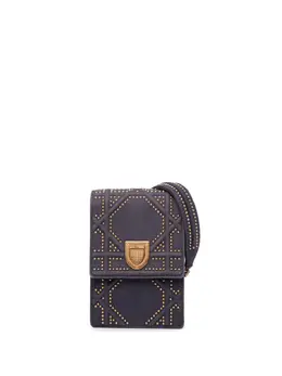 Christian Dior 2017 Studded Denim Vertical Diorama crossbody bag 29849993