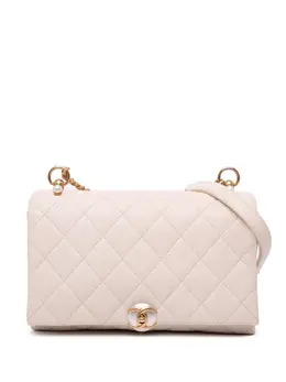 Chanel 2019 Quilted Calfskin Pearl CC Accordion Flap crossbody bag 29851489