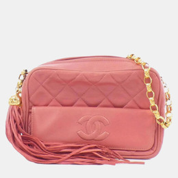 Chanel Pink Lambskin Leather Shoulder Bag 1137244