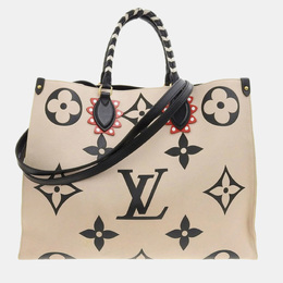 Louis Vuitton Beige Giant Monogram Empreinte OnTheGo GM Tote Bag 1137269