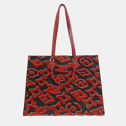 Louis Vuitton Noir, Rouge PVC Tufted OnTheGo GM Tote Bag 1137333