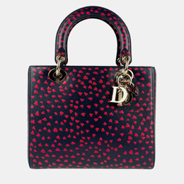 Christian Dior Navy, Red Leather Lady Christian Dior Tote Bag 1137341