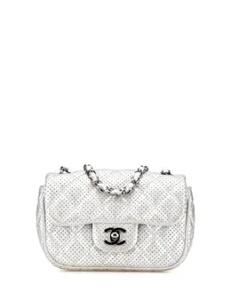 Chanel 2014 Mini Perforated Lambskin Punch Flap crossbody bag 29883515