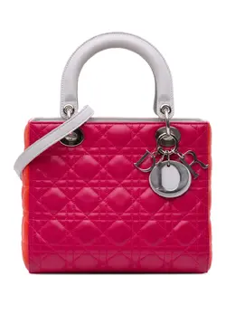 Christian Dior 2015 Medium Tricolor Lambskin Cannage Lady Dior satchel 29884899
