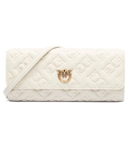 Клатч женский Pinko с тиснением и логотипом, экрю pi251w00001258100os | écru