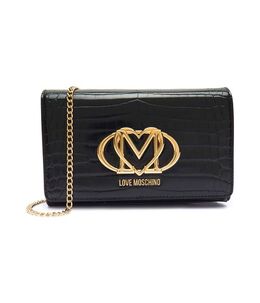 Сумка женская Love Moschino через плечо с тиснением, черный lm251w00001900100os | nero