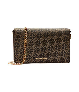 Сумка женская Michael Kors с принтом и цепочкой, коричневый mk245w00005307600os | marrone