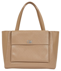 Сумка-шоппер женская Calvin Klein с логотипом, бежевый ck251w00004030900os | beige