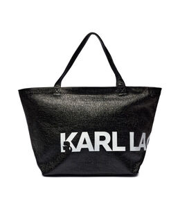 Сумка-шоппер женская Karl Lagerfeld с надписью, черный kl251w00012508700os | nero