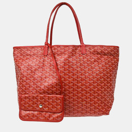 Goyard Red PVC, Leather Saint Louis GM Tote Bag 1137136
