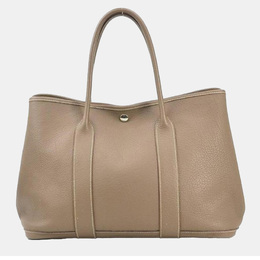 Hermes Etoupe Leather Garden Party 36 Tote Bag 1137366