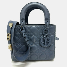 Christian Dior Blue Lambskin Lady Christian Dior Shoulder Bag 1137475