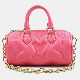 Louis Vuitton Pink Gold Leather Bubblegram Papillon BB Shoulder Bag 1137478