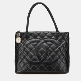 Chanel Black Caviar Medallion Tote Bag 1137725