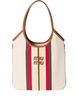 Miu Miu Ivy striped tote bag 29569574