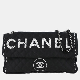 Chanel Black Satin Shoulder Bag 1138621