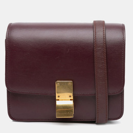 Celine Bordeaux Calfskin Classic Box Small Bag 1139146