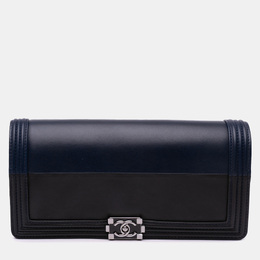 Chanel Bicolor Lambskin Boy Clutch Bag 1139162