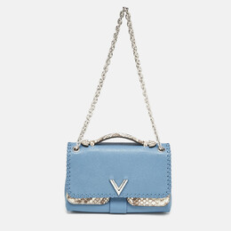 Louis Vuitton Blue Cuir Plume Leather and Python Very Bag 1140102