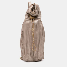 Chanel Medium Metallic Calfskin Coco Pleats Drawstring Backpack 1139182
