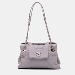 Chanel Grey Quilted Lambskin x3 Accordion Bag 1139183
