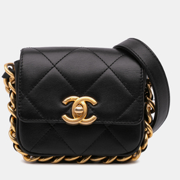 Chanel Black Mini Quilted Calfskin Framing Chain Flap Bag 1139214