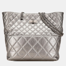 Chanel Silver Reissue 2.55 Quilted Aged Calfskin Tote Bag 1139227