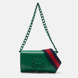 Gucci Green Leather Mini Horsebit 1955 Shoulder Bag 1139825