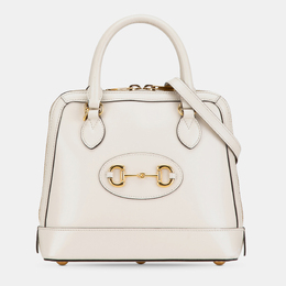 Gucci Cream Small Leather Horsebit 1955 Satchel 1140085
