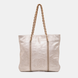 Chanel Gold Metallic Goatskin Luxe Ligne Tote 1140124