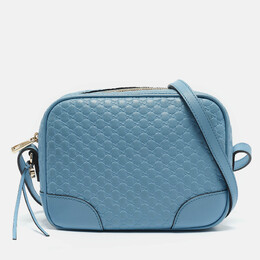 Gucci Light Blue MicroGuccissima Leather Bree Crossbody Bag 1140445