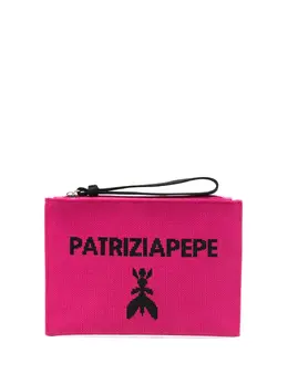 Patrizia Pepe small logo-jacquard clutch bag 29060771