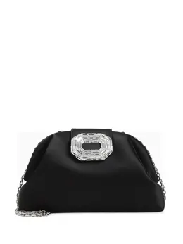 Amina Muaddi beaded-embellished clutch bag 29928421