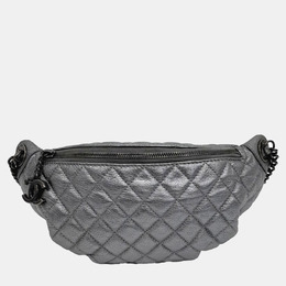 Chanel Grey Leather Hip Sack bag 1140326