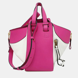 Loewe White Pink Leather Small Hammock Shoulder Bag 1140555
