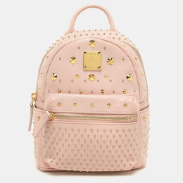 MCM Pink Leather X-mini Stark Bebe Boo Backpack 1141039