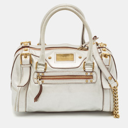 Dolce & Gabbana Metallic Grey Leather Miss Easy Way Satchel 1141572