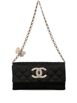Chanel 2010-2011 CC Quilted Satin Butterfly Chain Clutch shoulder bag 30023303