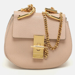 Chloe Peach Leather Nano Drew Shoulder Bag 1141638