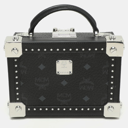 MCM Black Coated Canvas and Leather Berlin Box Bag 1141815