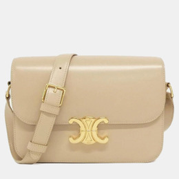 Celine Leather Classic Triomphe Shoulder Bag 1143174