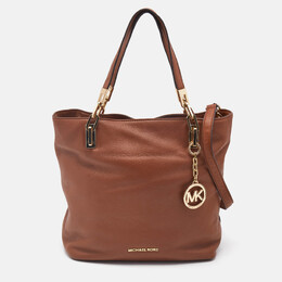 Michael Kors Brown Leather Medium Brooke Tote 201047