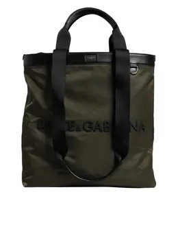 Dolce & Gabbana Military Green Nylon Shoulder Strap Tote Bag bag4339