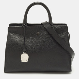 Aigner Black Leather Cybill Tote 1142769