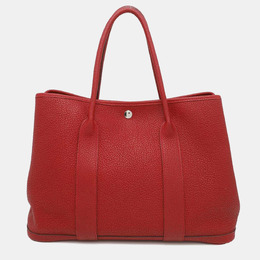 Hermes Garden Party Rouge Casaque Negonda Leather 36 Bag 1143841